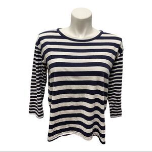 Gap STRIPED 3/4 SLEEVE‎ TOP/TEE-SIZE XL NAVY BLUE WHITE STRIPES